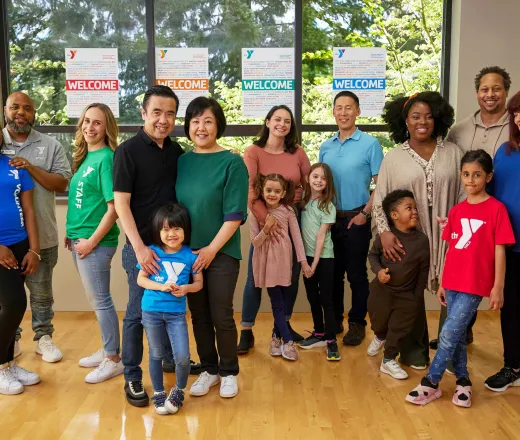 group of YMCA staff and members