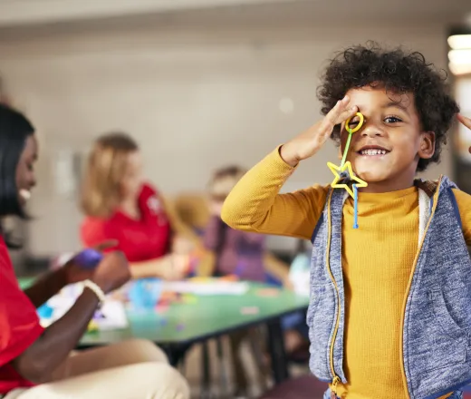 kids in camp with counselors